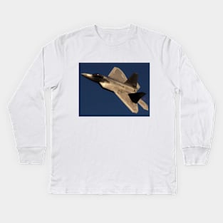 F-22 Raptor in Afterburner Kids Long Sleeve T-Shirt